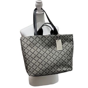 NWT Black and Gray Canvas Tote Bag